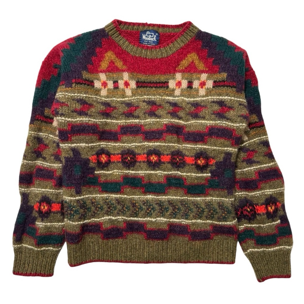 Vintage Woolrich Aztec Patterned Wool Sweater - image 1